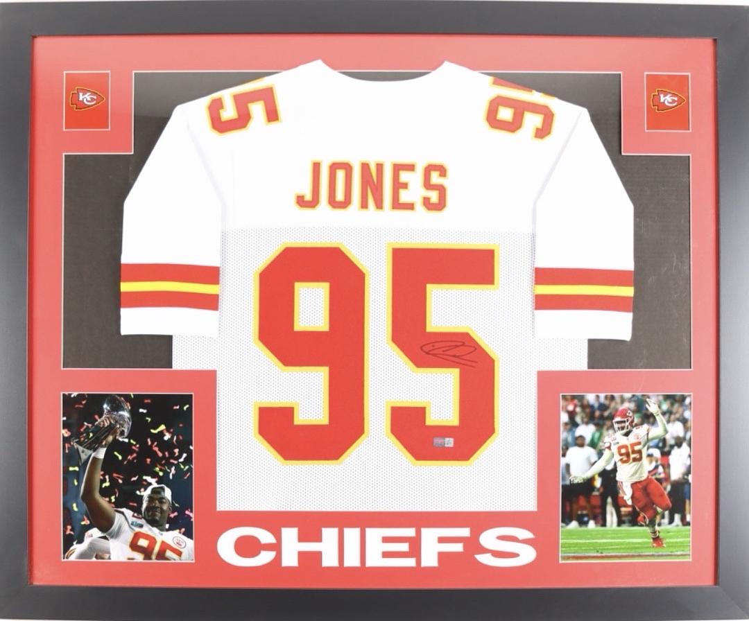 Chris Jones 34x42 signed, framed Chiefs jersey - Players Ink COA